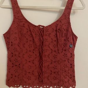 A&F sleeveless eyelet too
